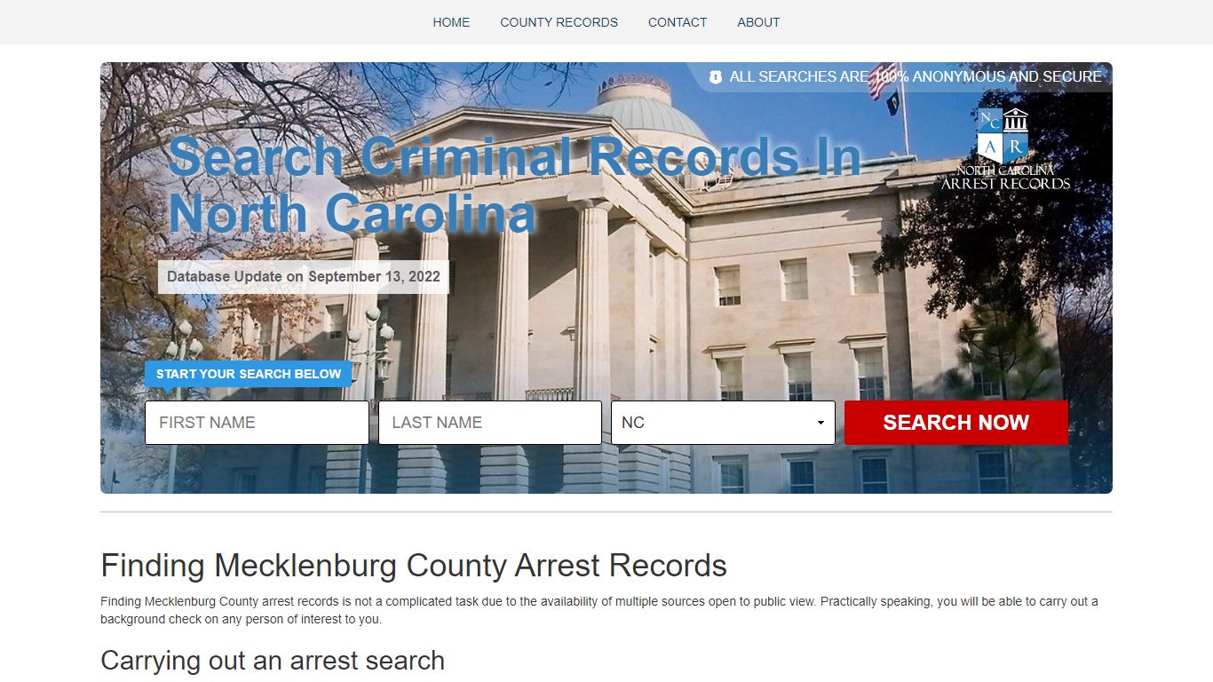 Mecklenburg County Arrest Records